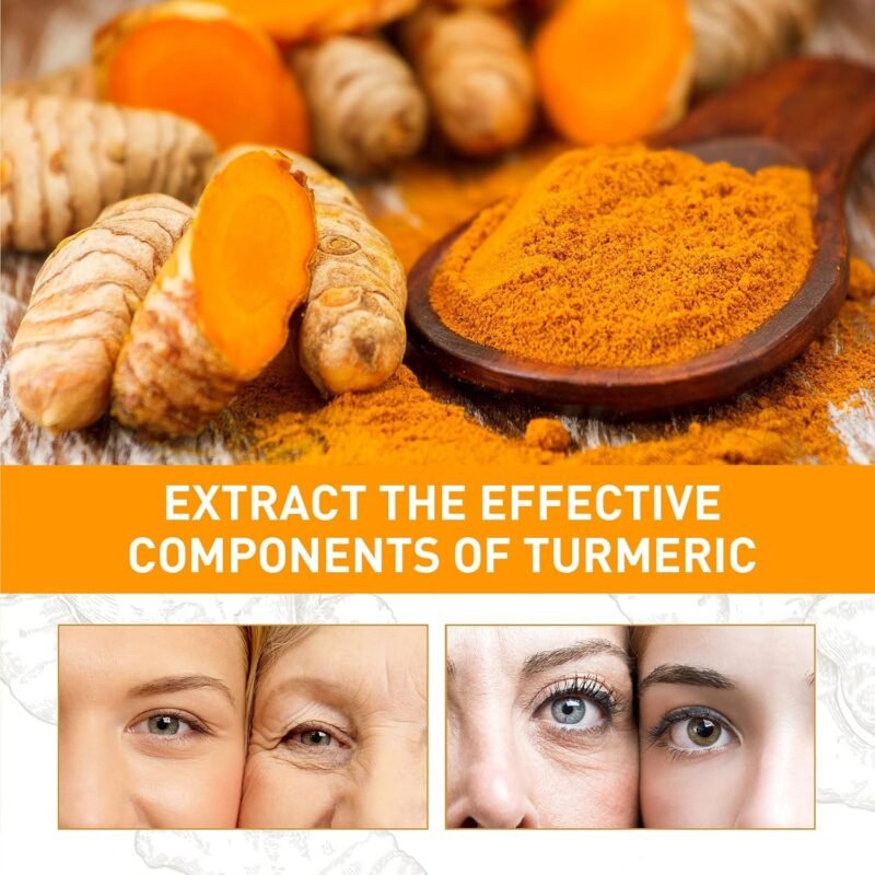 Turmeric Face Cream,Anti Aging Cream For Radiant&Glowing Skin,Dark Spot Corrector Remover For Face,Natural Turmeric Cream Skin Care,Moisturizing Erase Fine Lines,Firming - Image 7