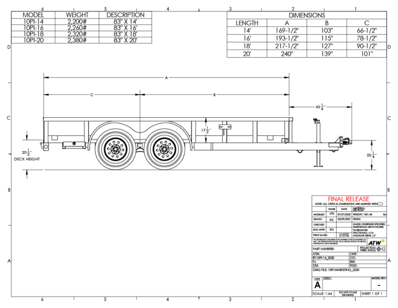 Big Tex Pro Series Tandem Axle Pipe Top Utility Trailer | 10PI - Image 2