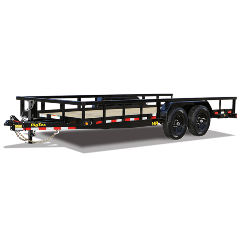 Big Tex Heavy Duty Tandem Axle Pipe Top Utility Trailer | 14PI