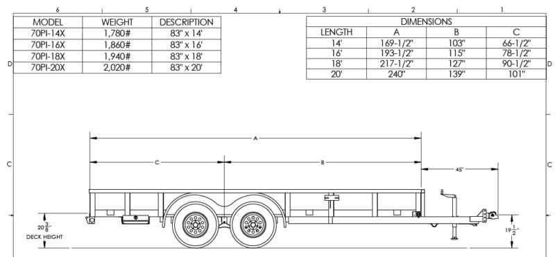 Big Tex Tandem Axle Pipe Utility Trailer | 70PI-X - Image 2